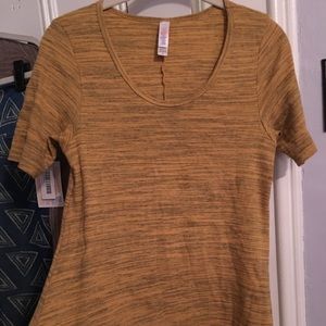 LuLaRoe Perfect Tee, mustard, size S